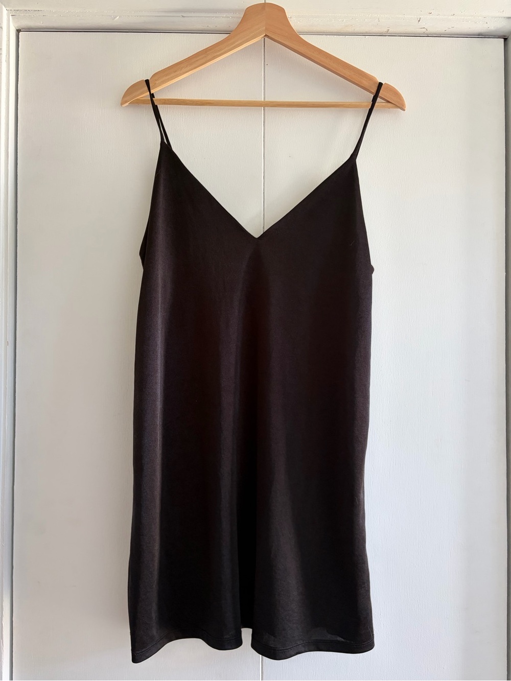 Zara Simple Black Slip Dress